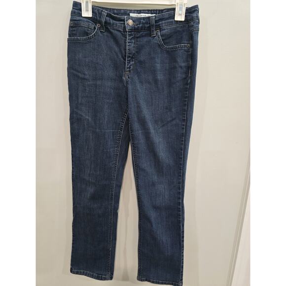Jones New York Women's 10PR - Lexington Straight Petite Jeans Blue Denim - Picture 1 of 5